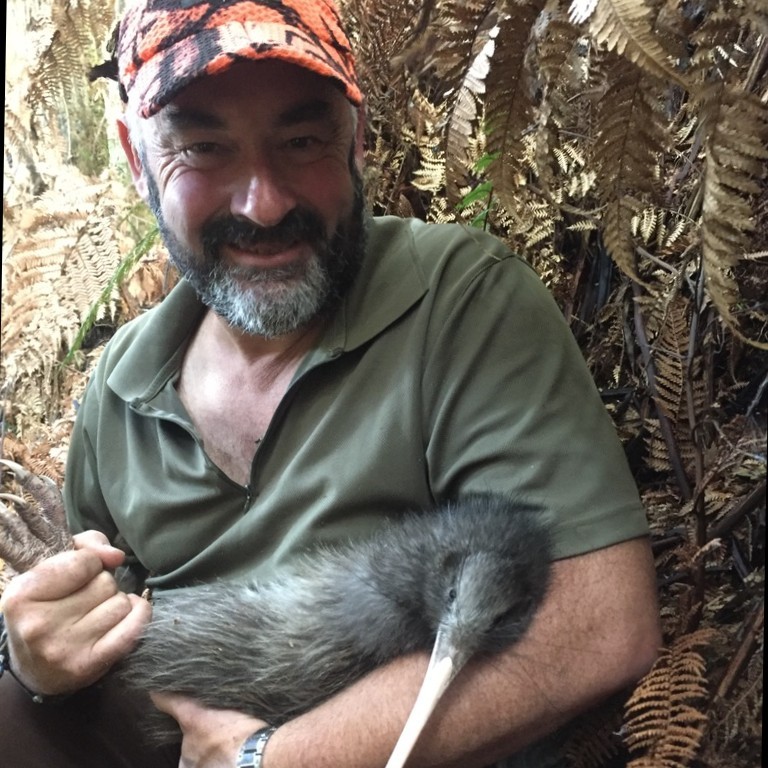 Lincoln McCrea with Kiwi